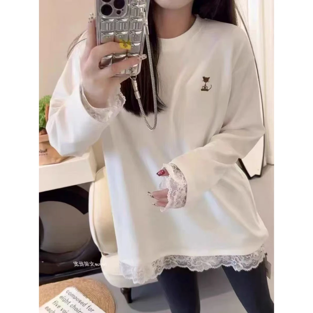 女秋冬季德绒加绒加厚长袖中长款宽松显瘦内搭打底衫潮159