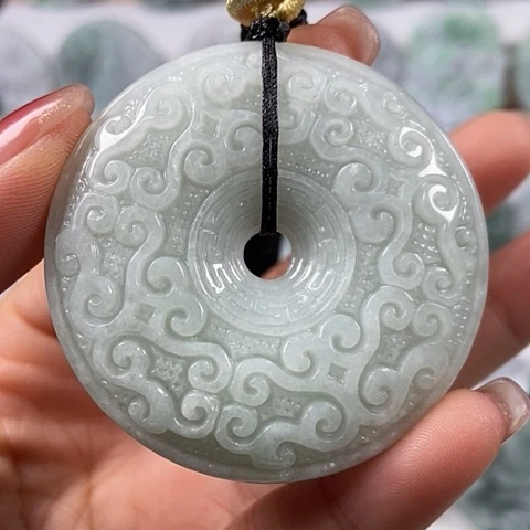翡翠颈饰未镶嵌仿古扣两面工福利