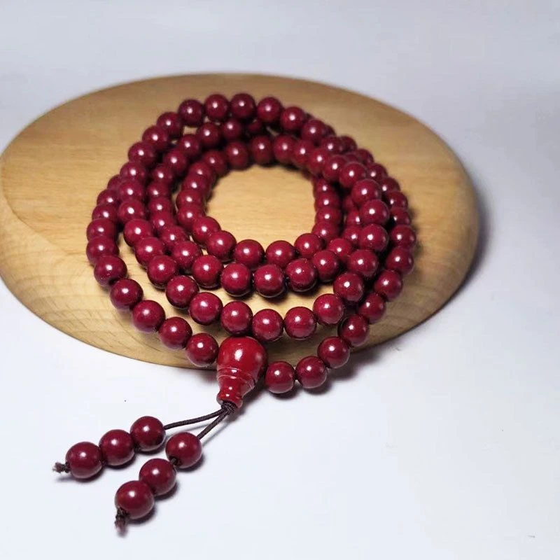 含辰砂工艺品C11 朱砂108颗  无礼盒