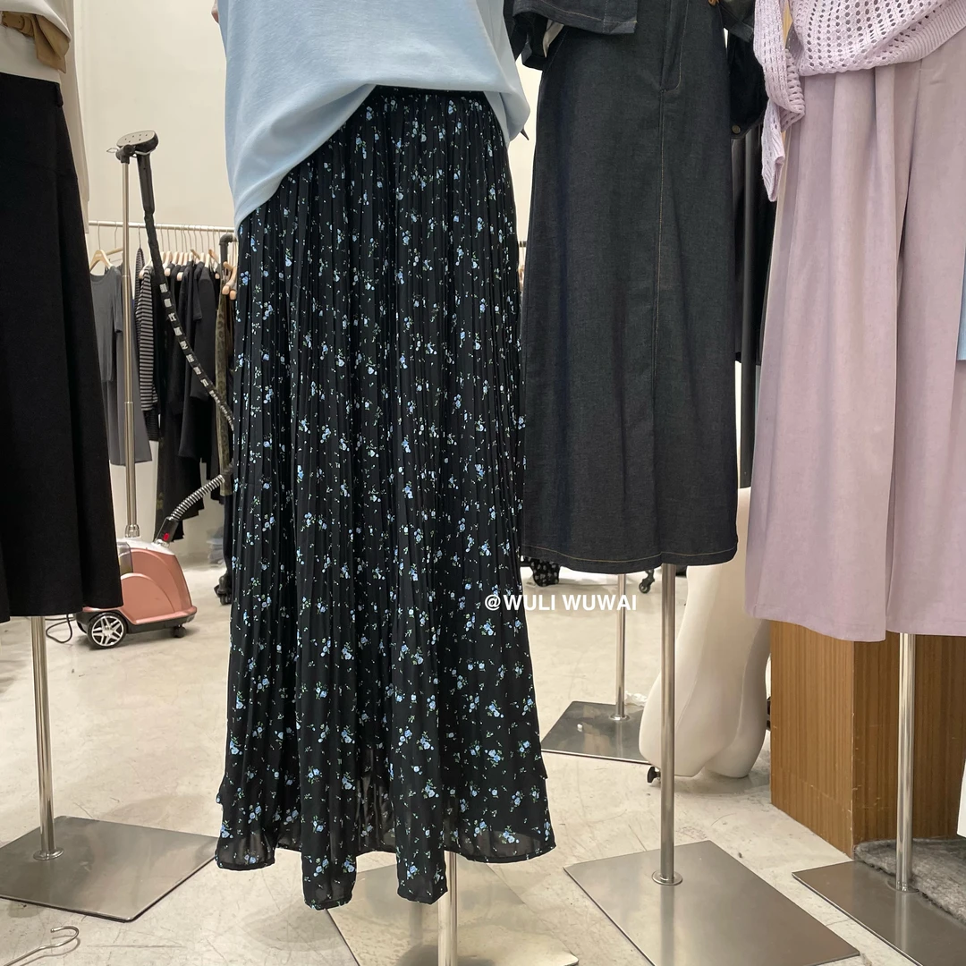 【NO退NO换】鑫燃KIKI 时尚设计感显瘦花朵印花半身裙 85002  WU