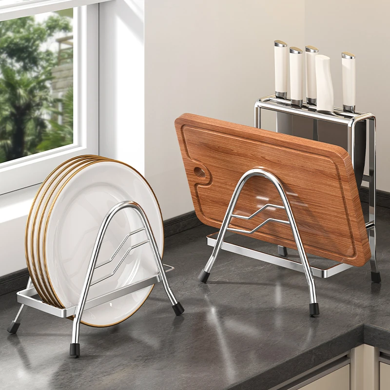 厨房刀架置物架菜刀砧板锅盖立式收纳架台面多功能菜板刀具整理架