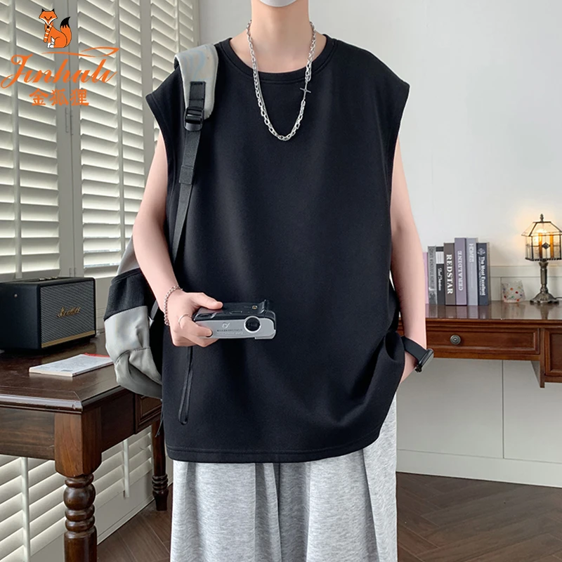 金狐狸短袖夏季圆领美式发泡短袖T恤印花百搭韩版男士宽松