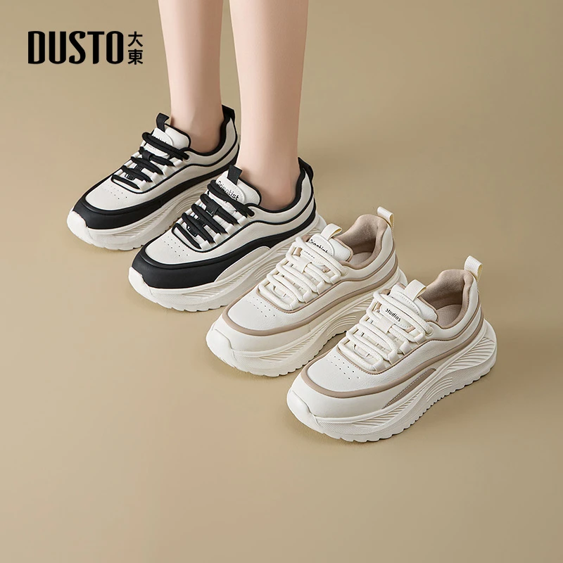 大东板鞋女鞋2025秋季新款潮流时尚透气厚底舒适运动休闲鞋1364