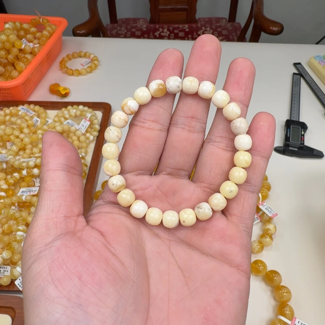 蜜蜡未镶嵌手链蜜蜡手串