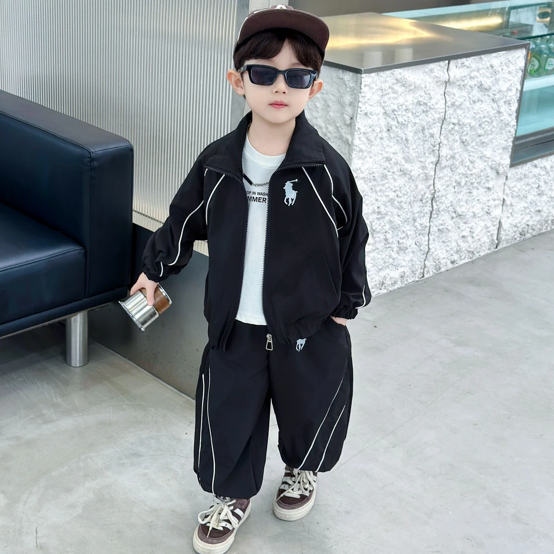 男童秋装运动套装2025新款3-6岁9儿童外套春秋款洋气男孩秋季衣服