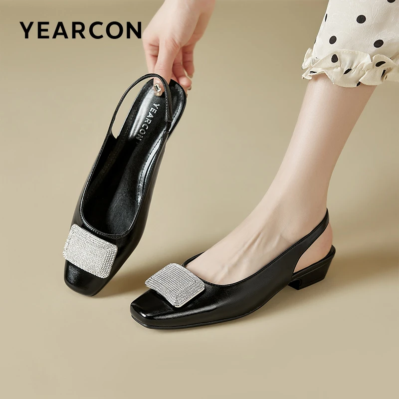 意尔康2025新款包头法式女通勤时装凉鞋白色玛丽珍小香风低跟凉鞋