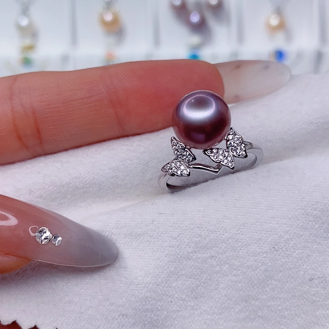 淡水珍珠戒指银S925镶嵌