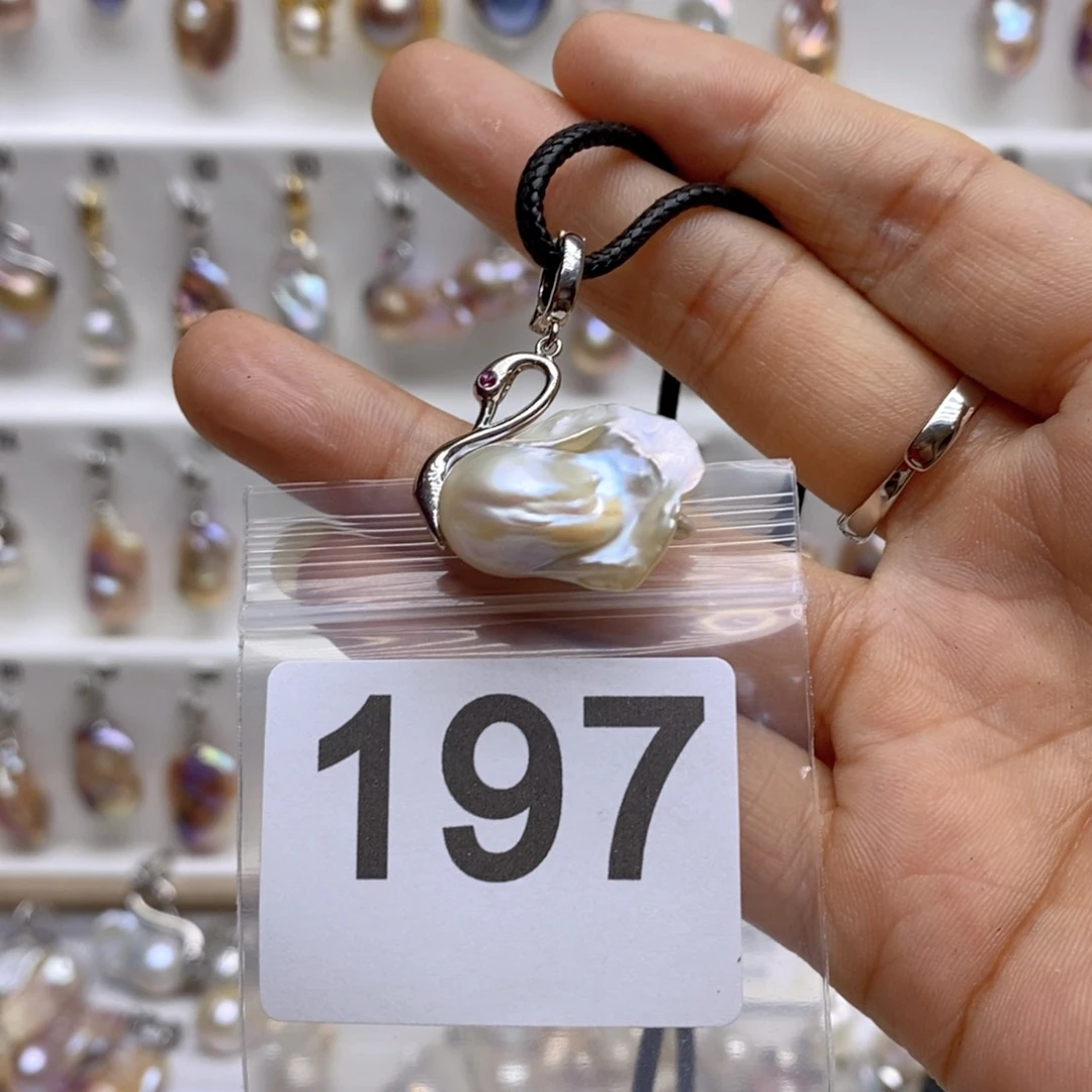 淡水珍珠颈饰银S925镶嵌197