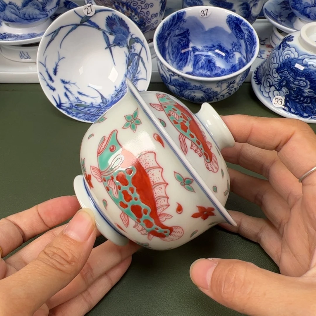 陶瓷景德镇纯手工纯手绘茶具木木29