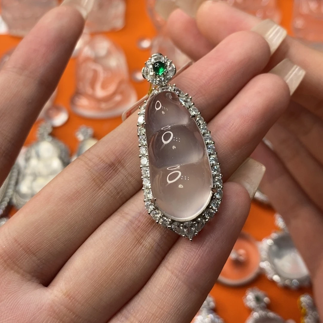 石英质玉黑钢豆子银S925镶嵌