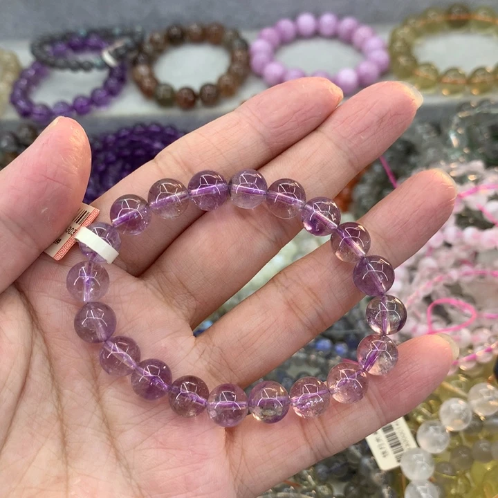 水晶未镶嵌手链紫超七