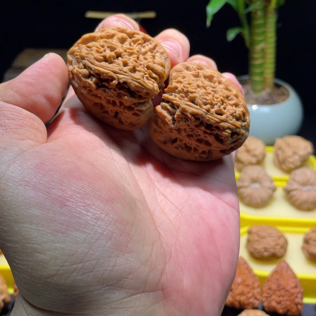 文玩核桃把件42全品高炮正三角50克南疆