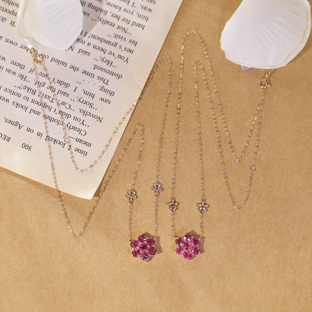 非遗好物分享 【玉峰珠宝】碧玺锁骨链18k镶嵌（多样性发一）XB-U9411