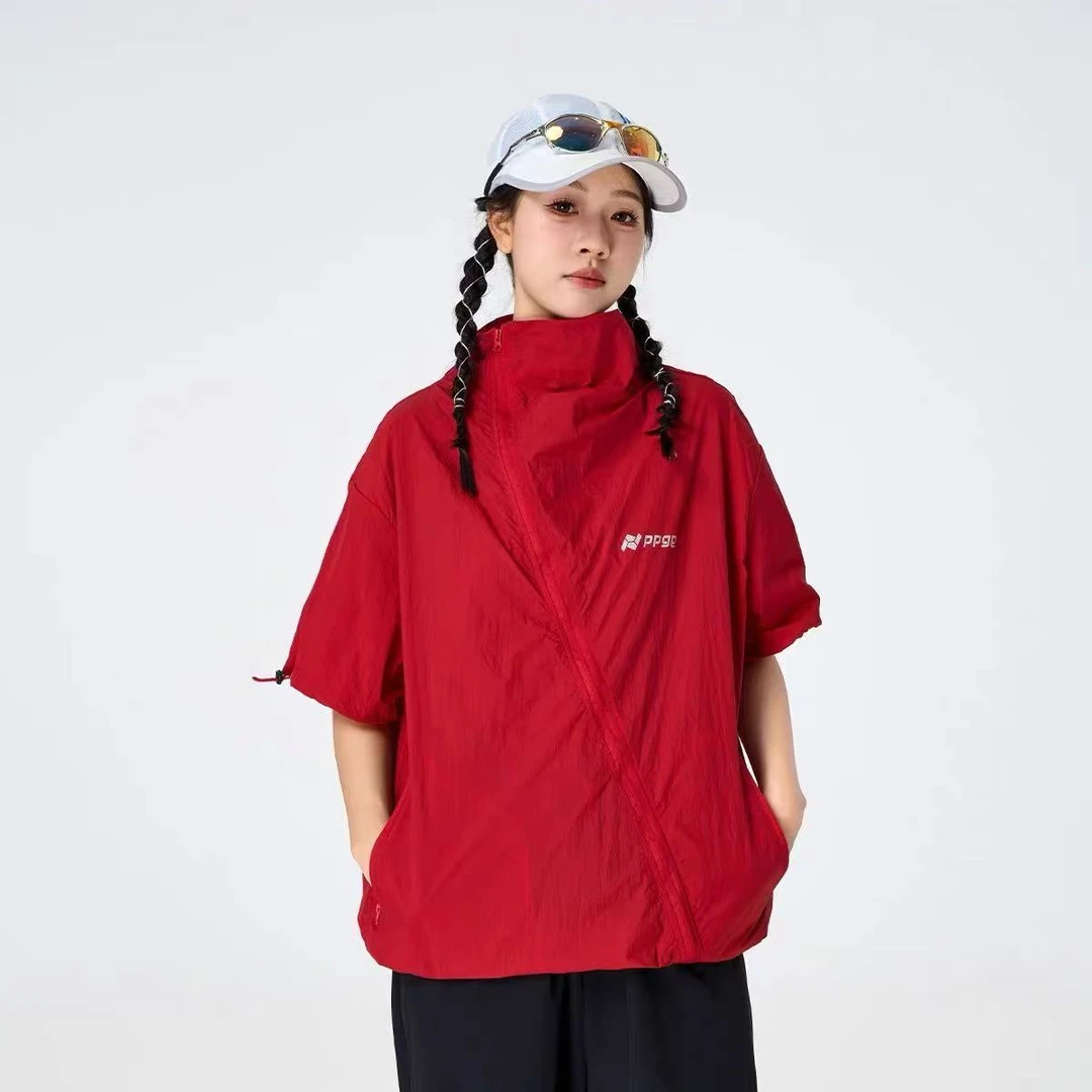 【666】509/21-09/120 户外斜链轻薄防晒衣夏季新款透气速干凉感