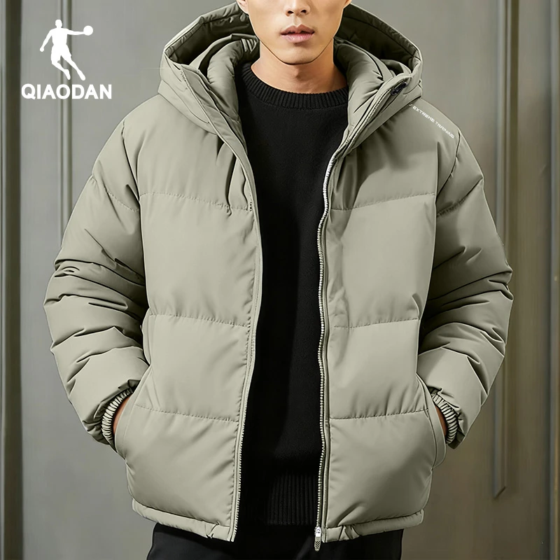 乔丹羽绒服男士时尚保暖外套2025冬季新款官方正品连帽保暖运动服