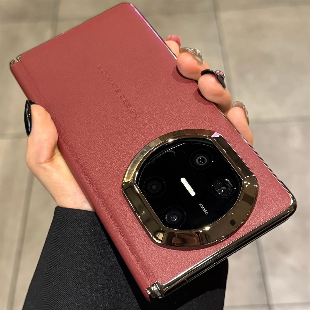 适用华为mateX7折叠屏手机壳秒变XT纯色MateX6典藏版皮纹中轴保护