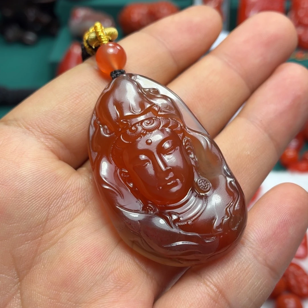 月***哥南红玛瑙未镶嵌挂件