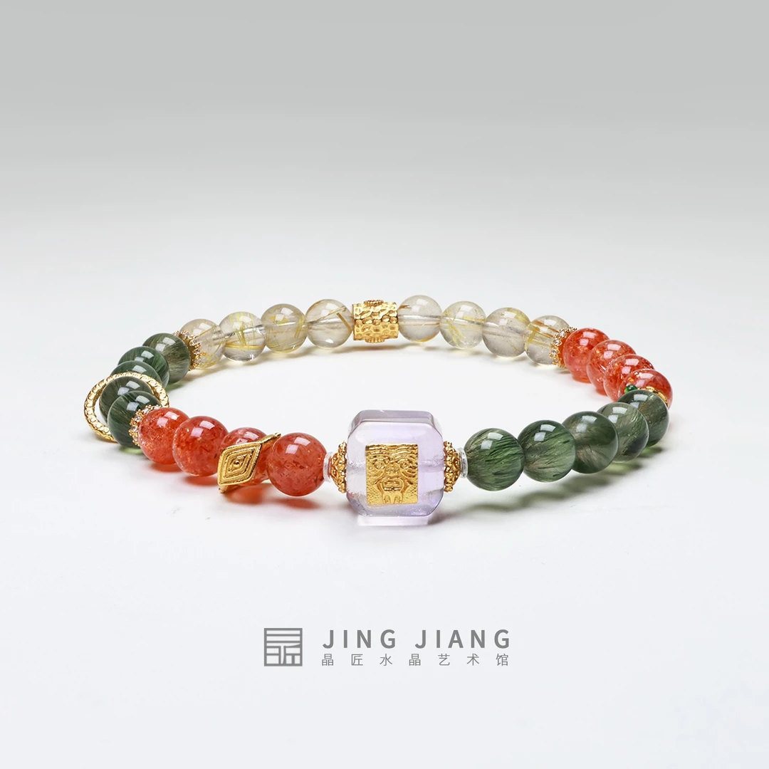 晶匠天然福禄寿设计款手串6mm+ M00487 正品