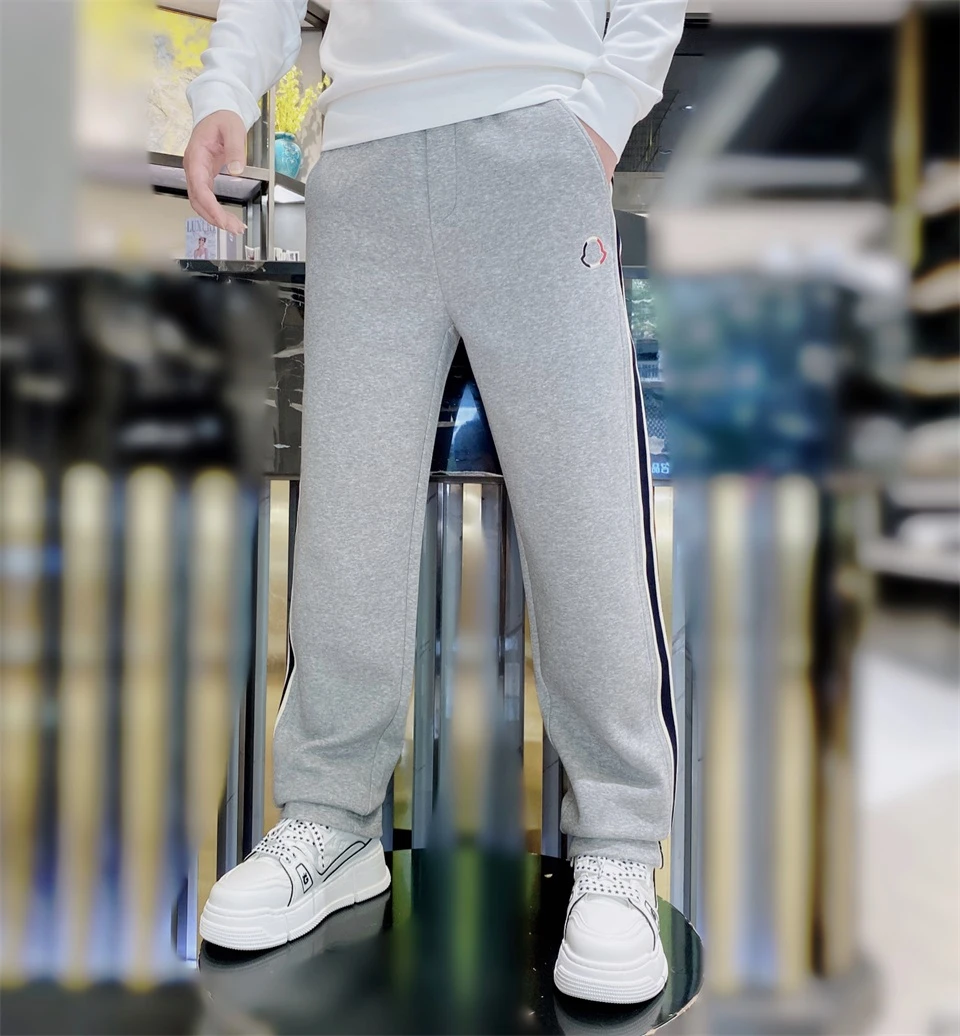 男士秋款高品质潮流宽松直筒休闲裤运动时尚针织百搭弹力裤裤子