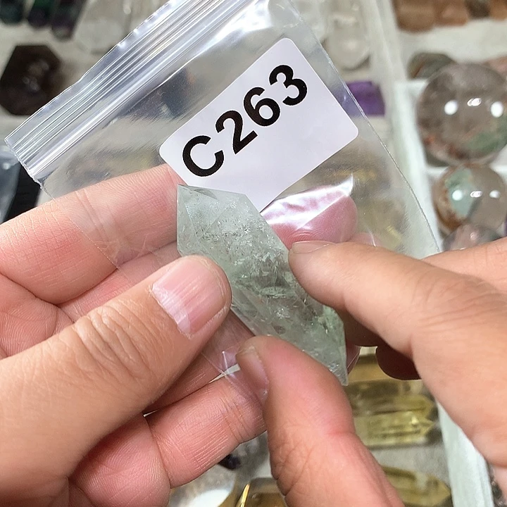 绿水晶天然水晶柱子C263未镶嵌?****?