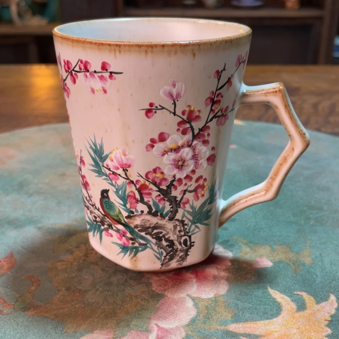 柴烧纯手工手绘陶瓷