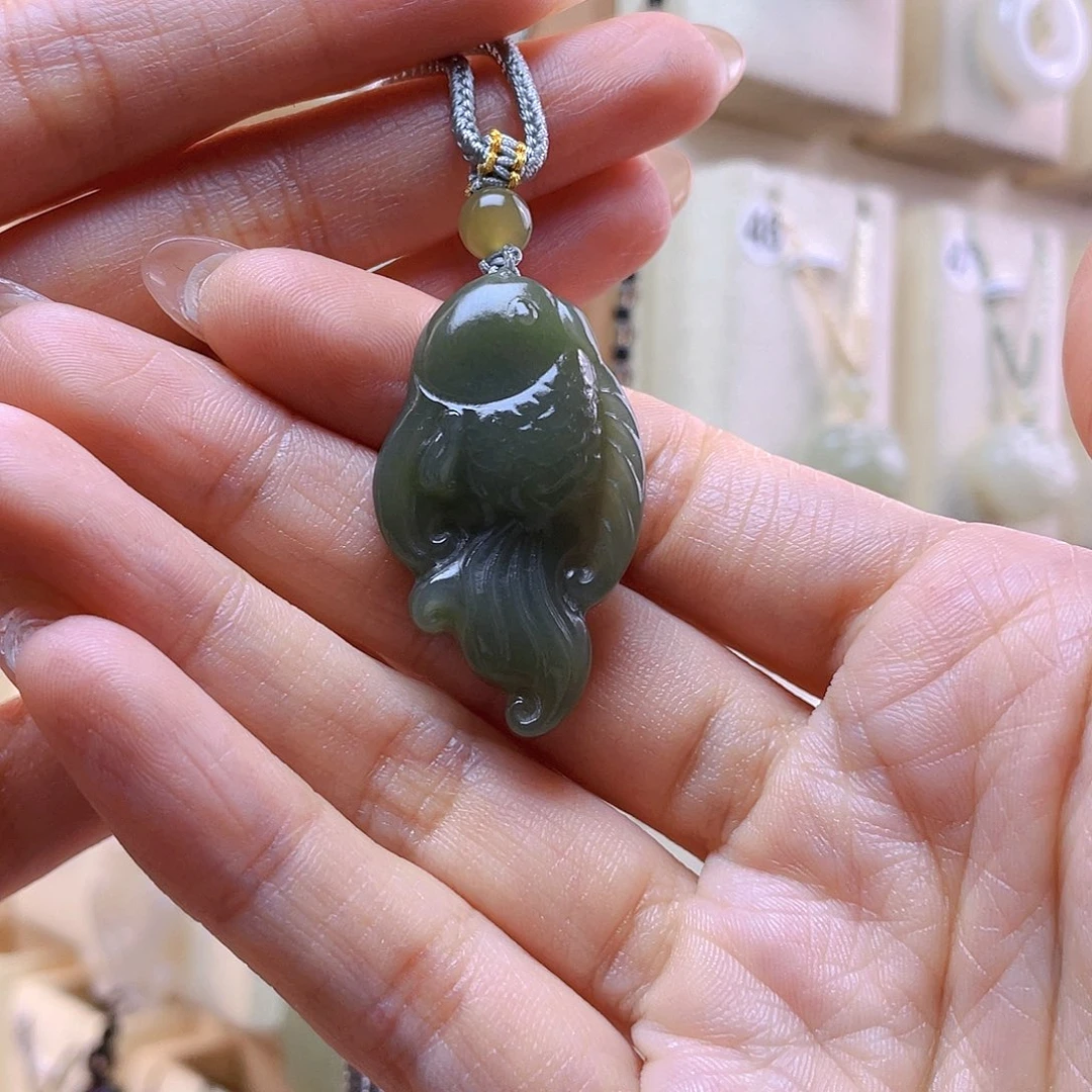 和田玉吊坠(赠链)未镶嵌道*