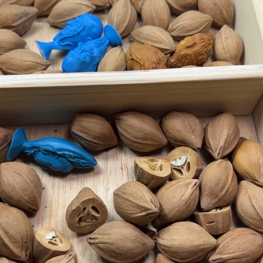 橄榄核手串/手链2.0以下通货特厚橄榄核原料一斤花口微瑕