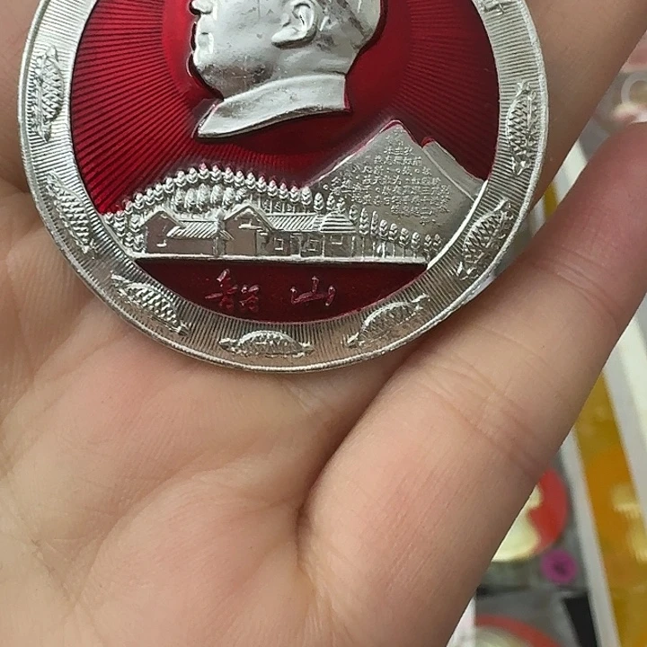 天***号其他普通金属红色收藏纪念章