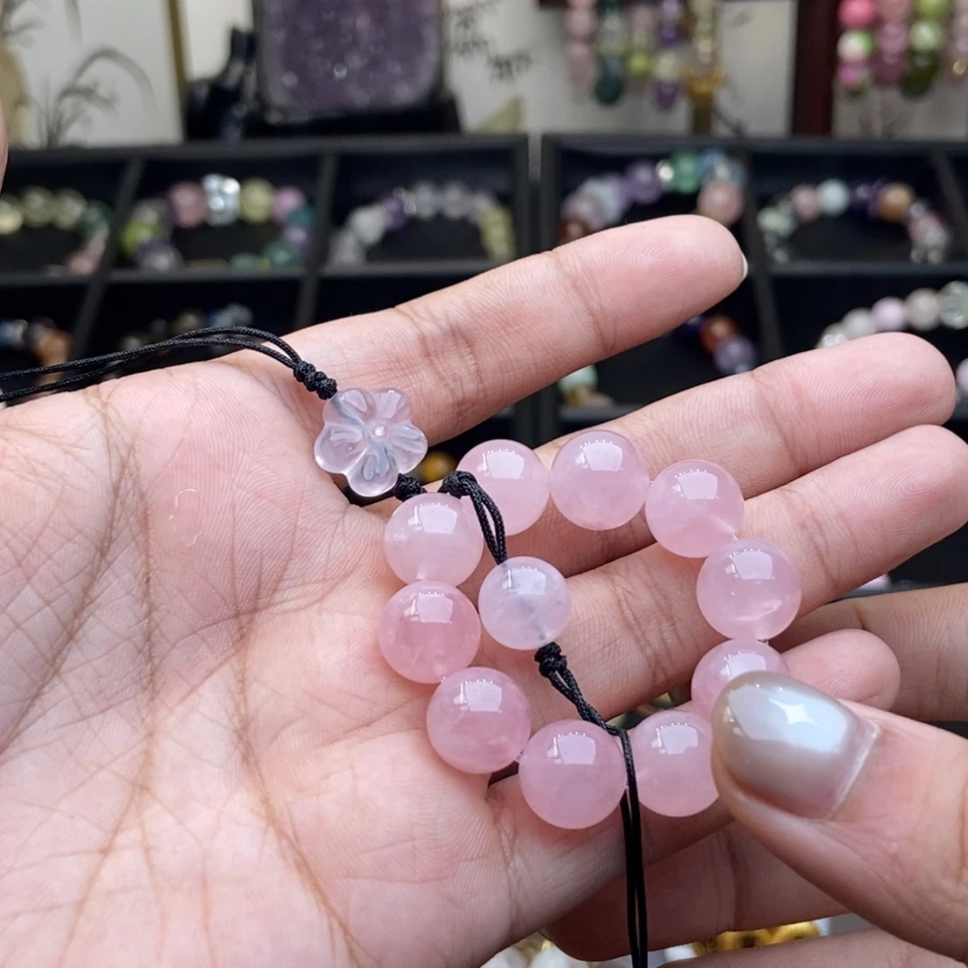 水晶手链合金粉水晶