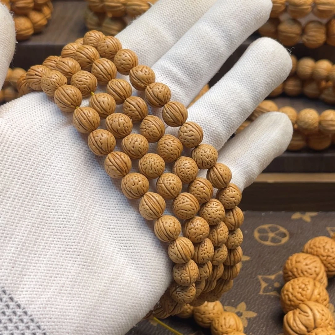 手串桃核核**尖野生黄桃王脖挂