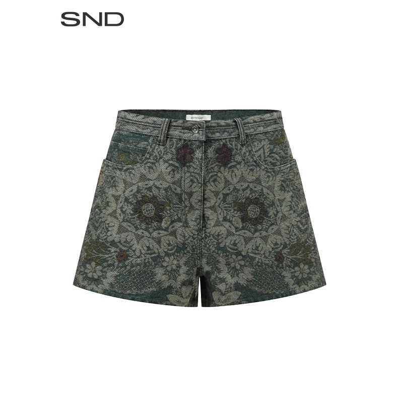【INTO THE EAST 设计师品牌】SND SS25 复古印花牛仔短裤