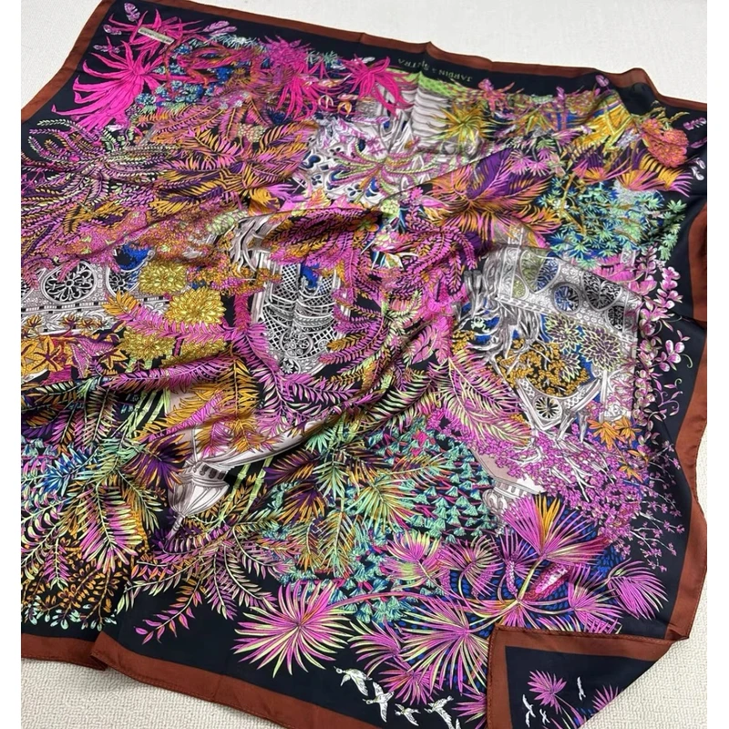 [热带雨林]N31春秋夏季时尚潮流显气质丝巾围巾90*90