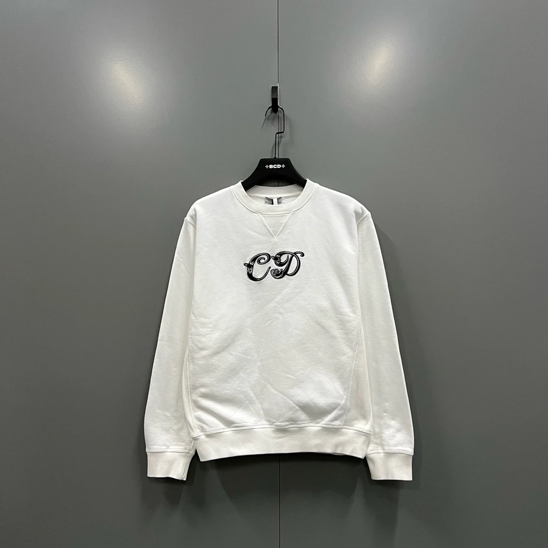 95新 DIOR/迪奥 q217 卡通CD刺绣 卫衣 L码/bc006780