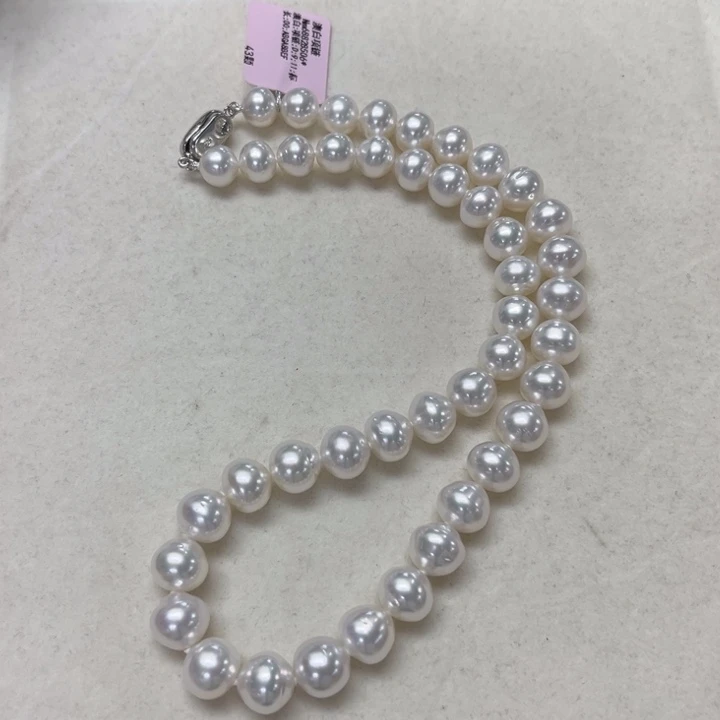 项链未镶嵌海水珍珠冷白光9-11m 61号