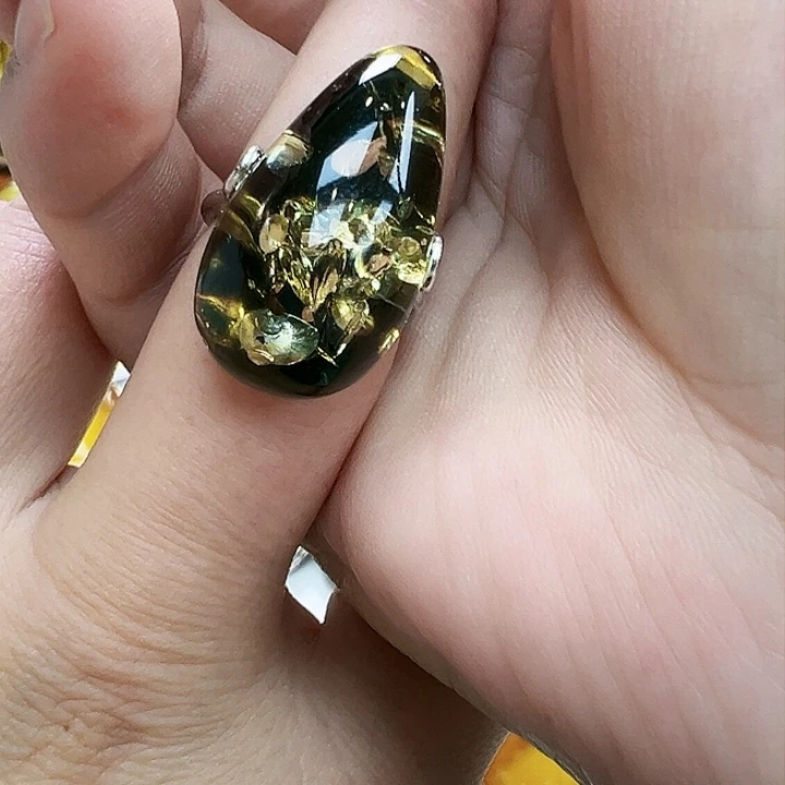 琥珀银S925镶嵌珠宝奇石