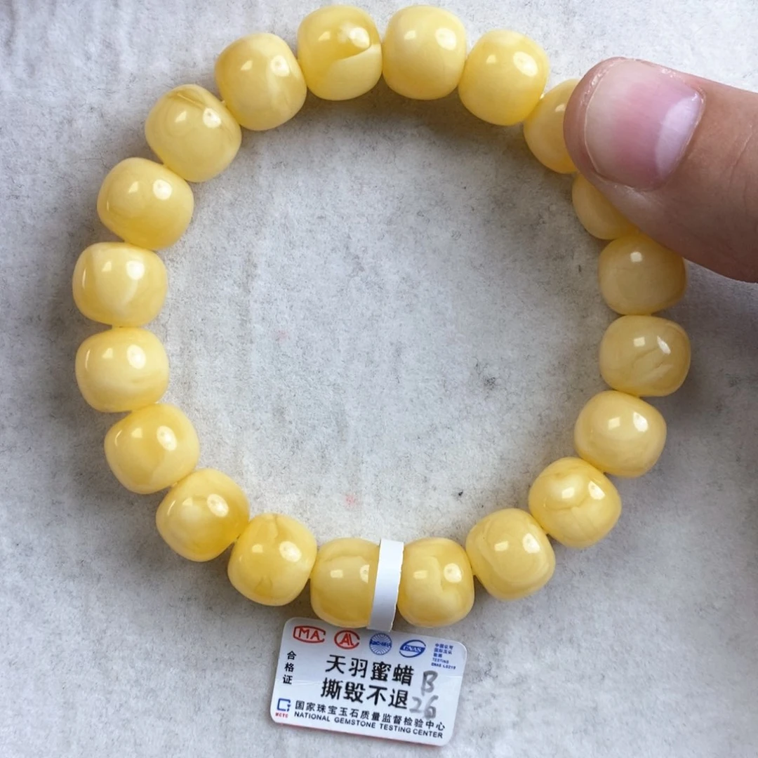 琥珀手链未镶嵌秀*蜜蜡