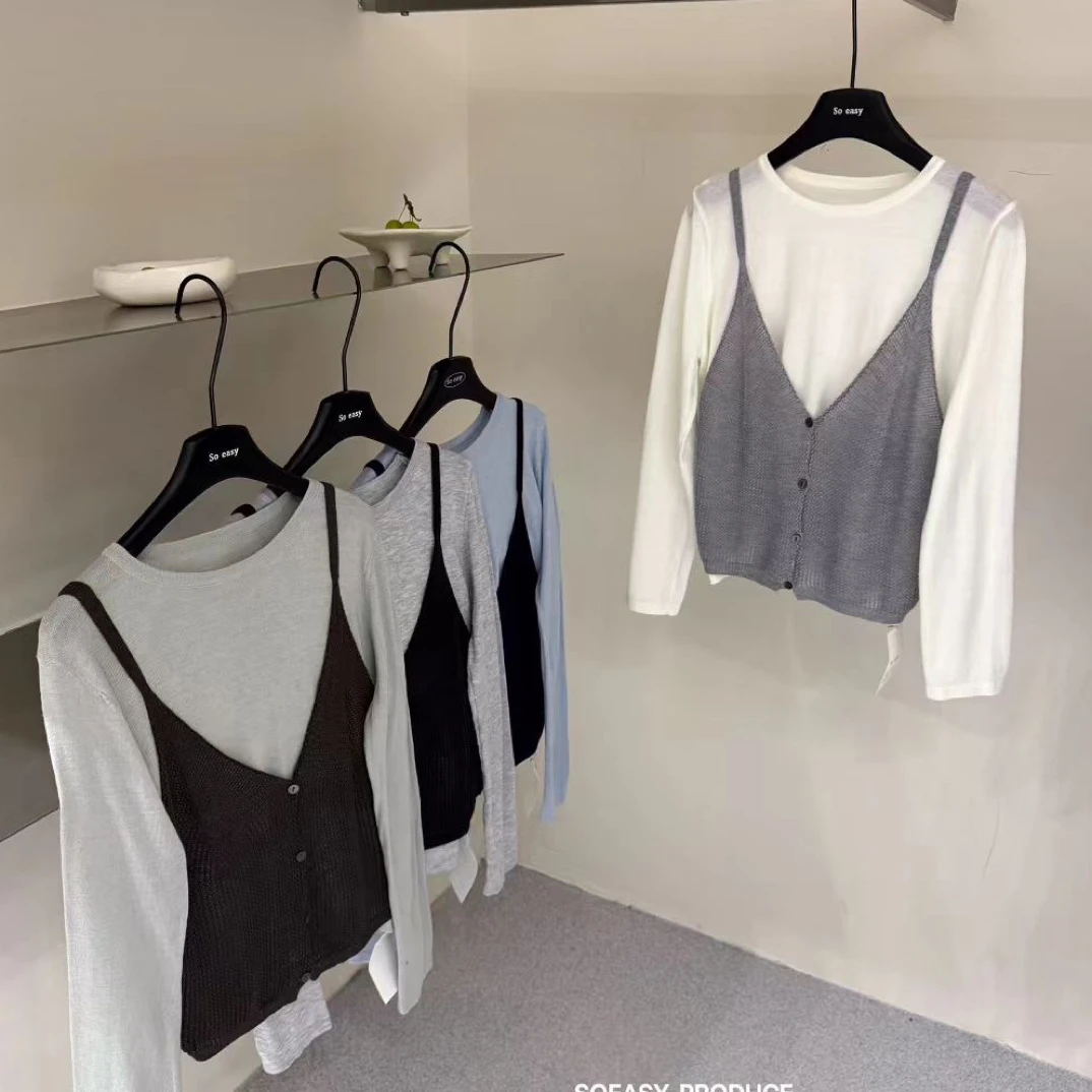 SANYI长袖上衣针织厚款春季常规宽松女装毛针织衫常规款