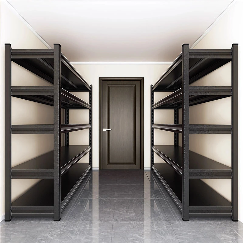 杂物间货架多层落地置物架阳台仓库储物架家用地下室钢制收纳铁架