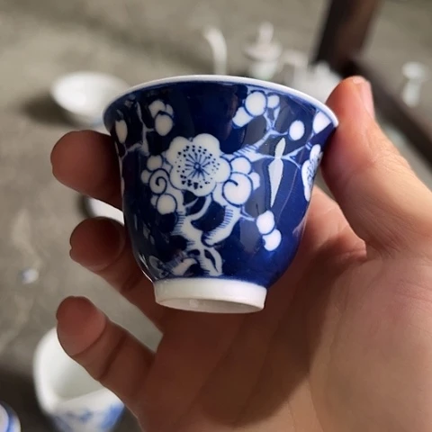 手绘杯一个陶瓷陶瓷
