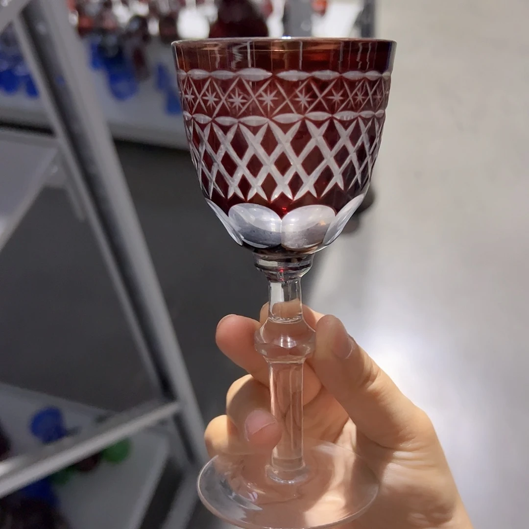 水晶玻璃平底款微瑕一个