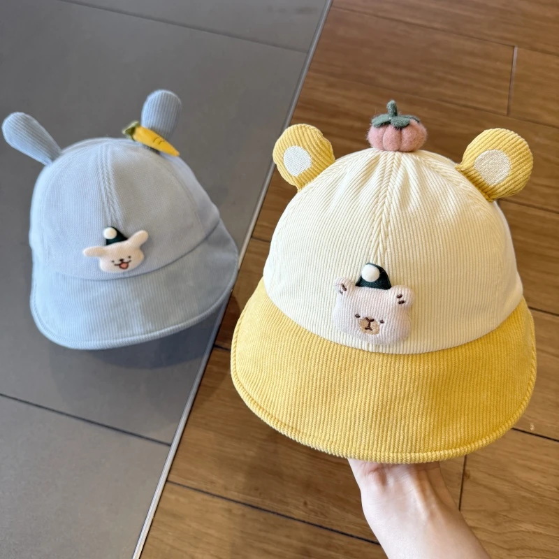 儿童帽子秋冬季薄款可爱婴儿男童户外遮阳渔夫帽春秋新款宝宝帽潮