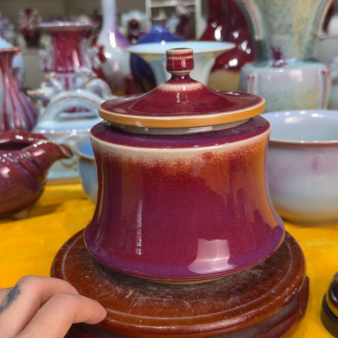 瓷片郑家钧窑摆件