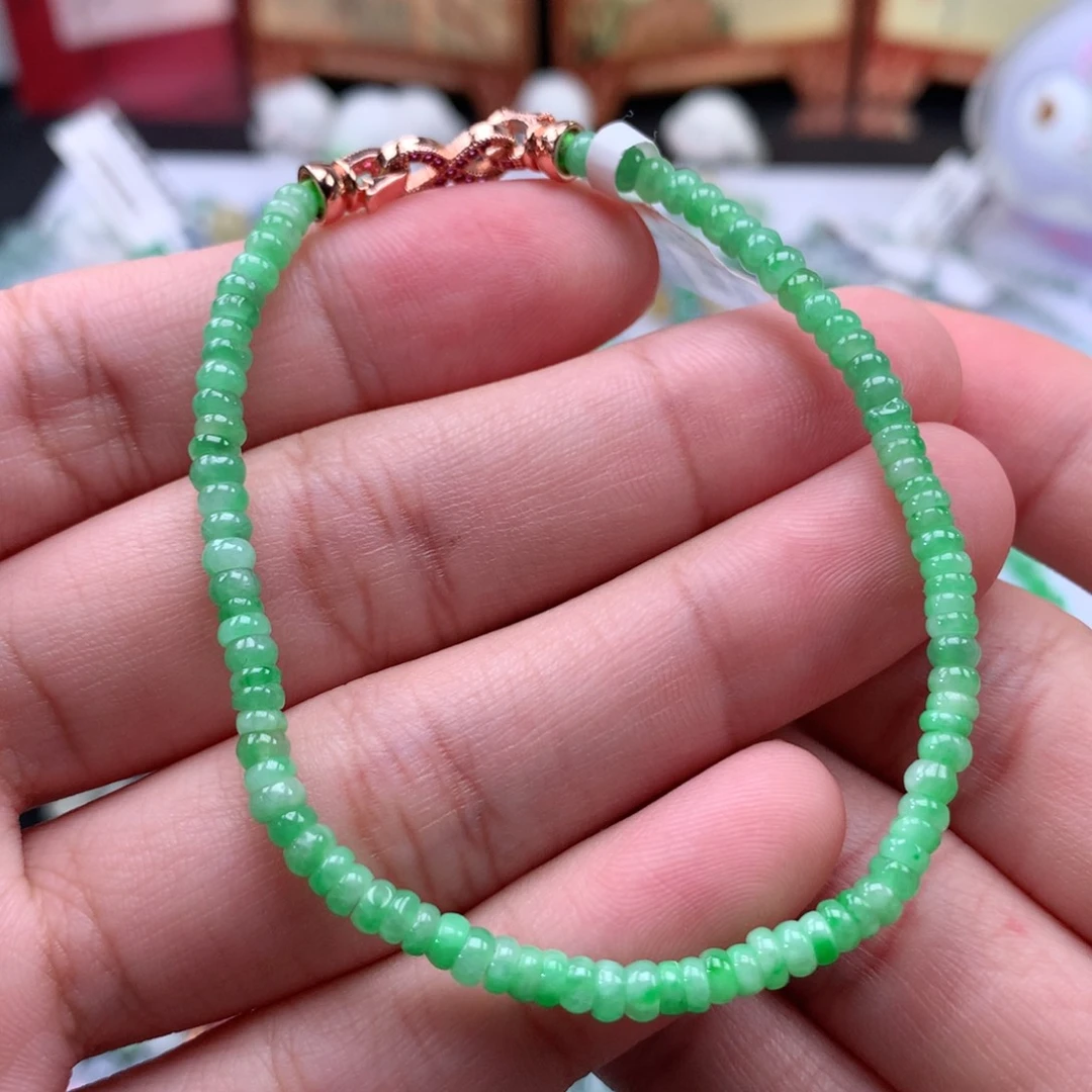 翡翠未镶嵌手链卡3+