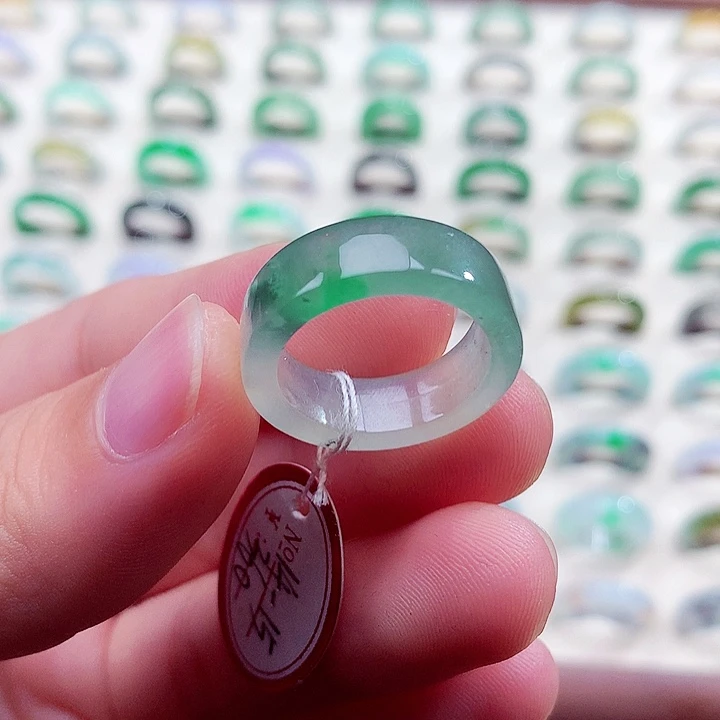 翡翠未镶嵌戒指14-15号