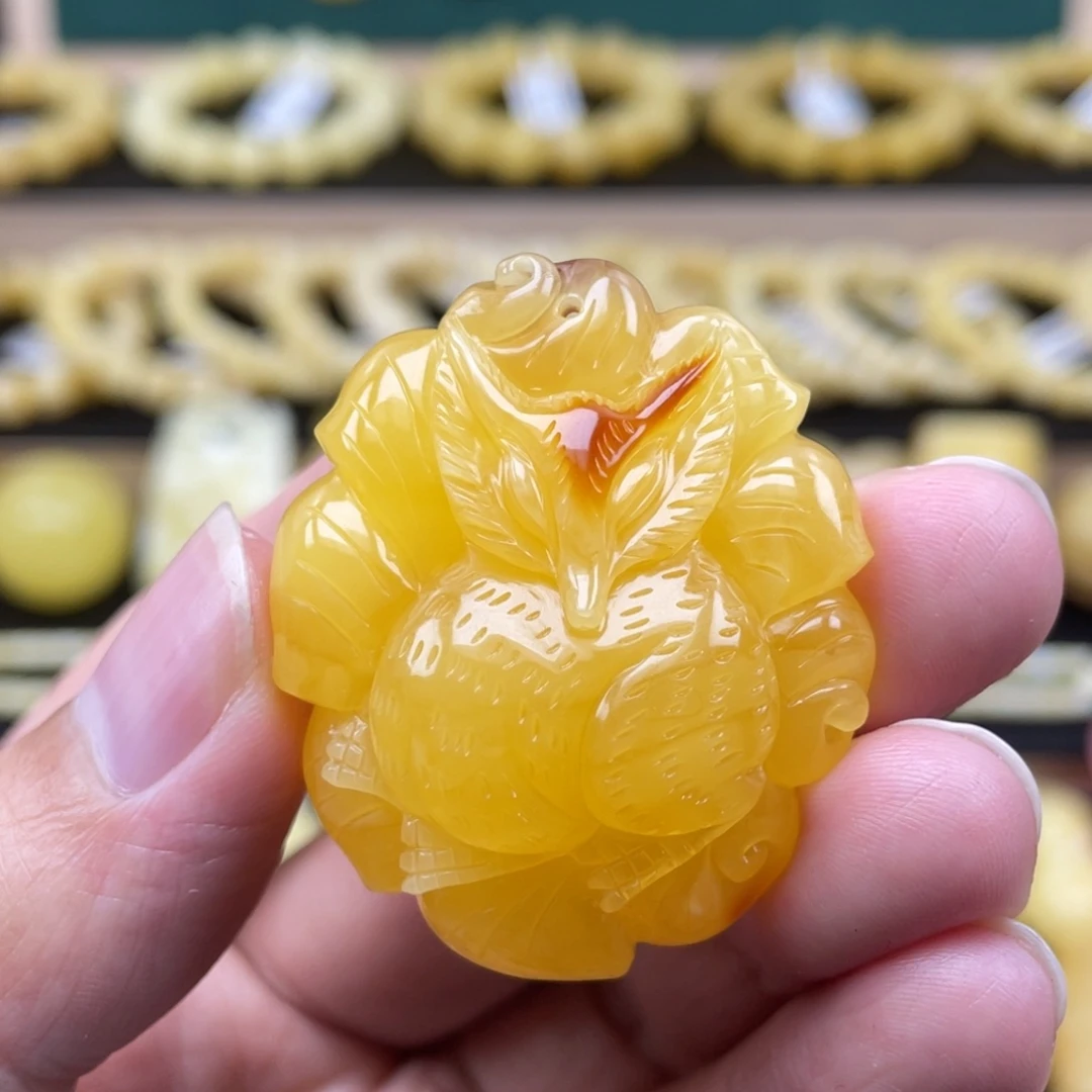 琥珀裸石未镶嵌琥珀蜜蜡