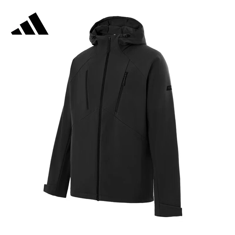 【流光风】adidas/阿迪达斯男女户外防风连帽夹克KG8966-冬日穿搭