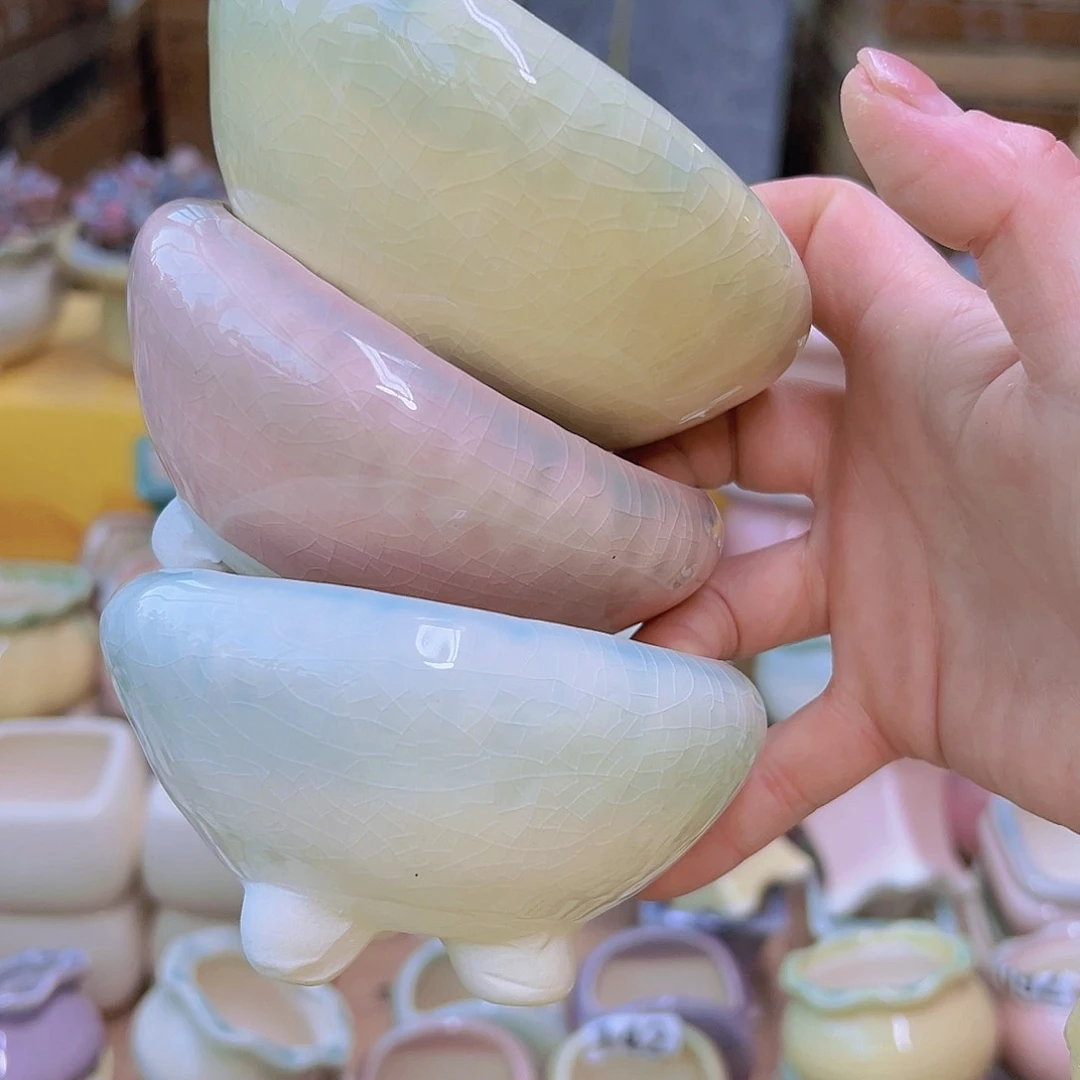 红陶陶瓷花盆当场满12包邮