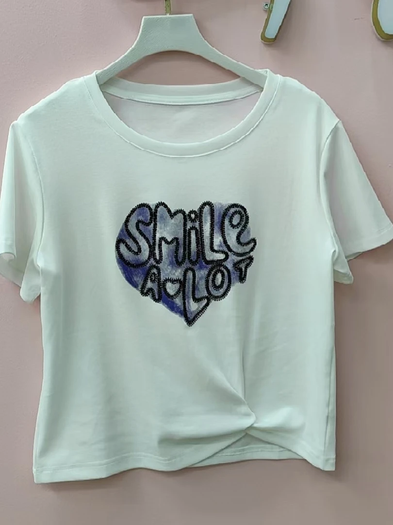 【姐妹服饰】【SMILE】休闲时尚百搭女士夏季T恤