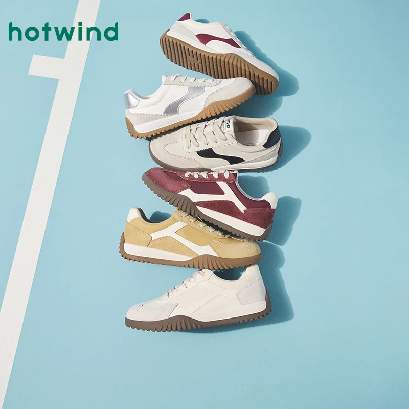 热风春夏多巴胺时尚软底软面德训鞋新款女士时尚休闲鞋H11W25503