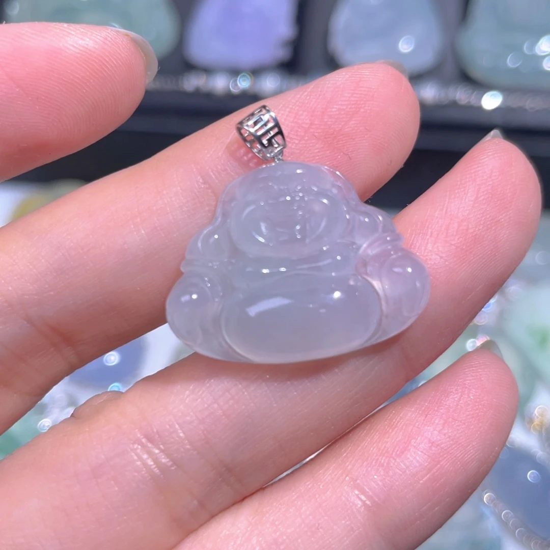 颈饰18K金镶嵌翡翠翡翠